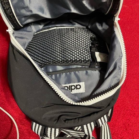 Adidas Black Mini Core Backpack with White Logo - Picture 2 of 6